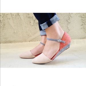 Madewell swede mini wedges